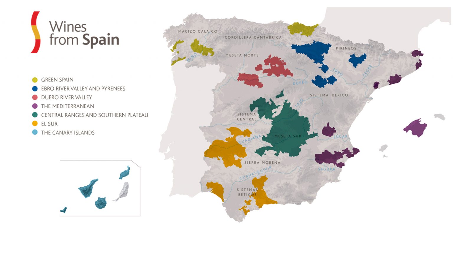 spanish wine regions map