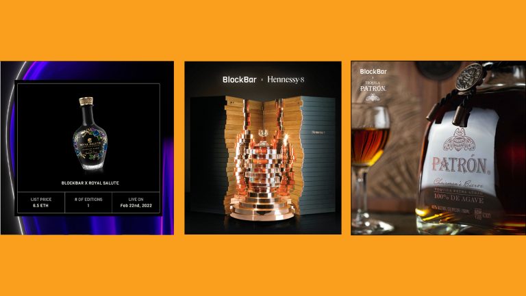 Royal Salute, Hennessy, and Tequila Patrón NFT drops on BlockBar