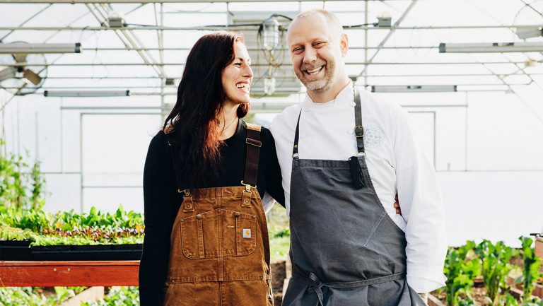 Katina and Kyle Connaughton, the owners of SingleThread in Healdsburg, California.