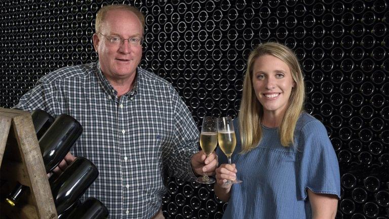 Fred Frank, the owner of Dr. Konstantin Frank Winery and Meaghan Frank, the vice president of Dr. Konstantin Frank Winery. Photo courtesy of Dr. Konstantin Frank Winery.