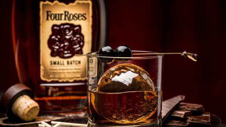 Four Roses uses four letters on the label to note the distilling location, yeast strain, the fact that it’s straight bourbon, and the mash bill. Photo courtesy of Four Roses.