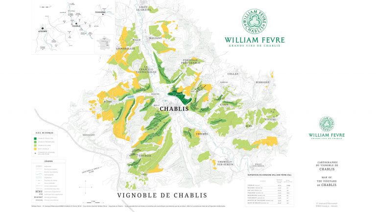 Map of Chablis. Photo courtesy of William Fèvre.