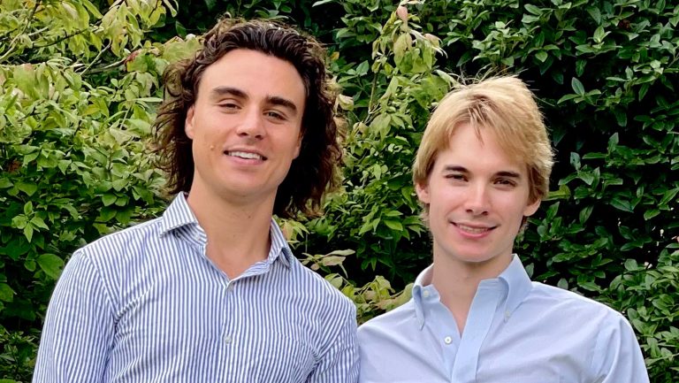 Sentinel developers, Shawn DeMartino and Christian Sidak, pictured in a vineyard