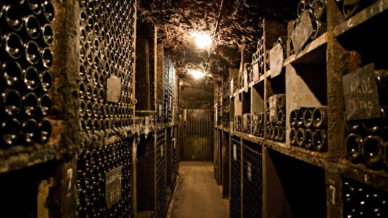 Wine cellar.