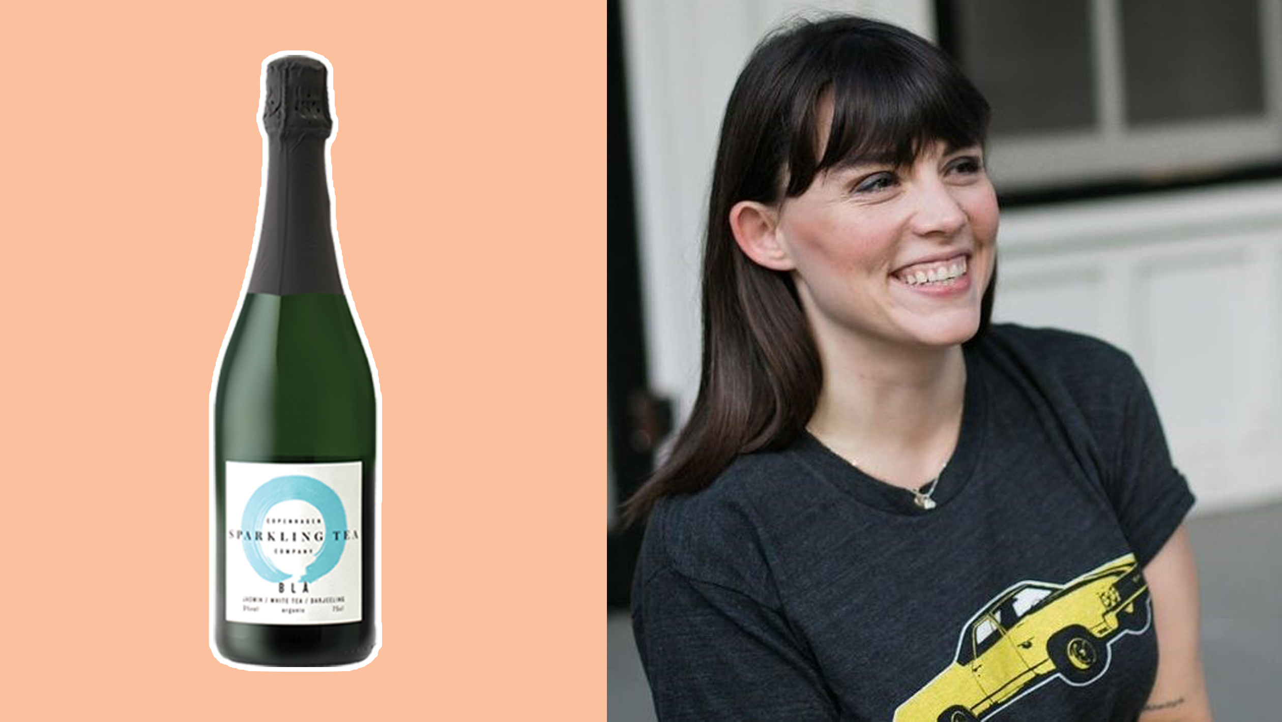 Blå, Copenhagen Sparkling Tea, selected by Grace Vroom, the co-owner of Dear Dry Drinkery. Photo (left) courtesy of Blå; photo credit (right): Caitlin Rounds.