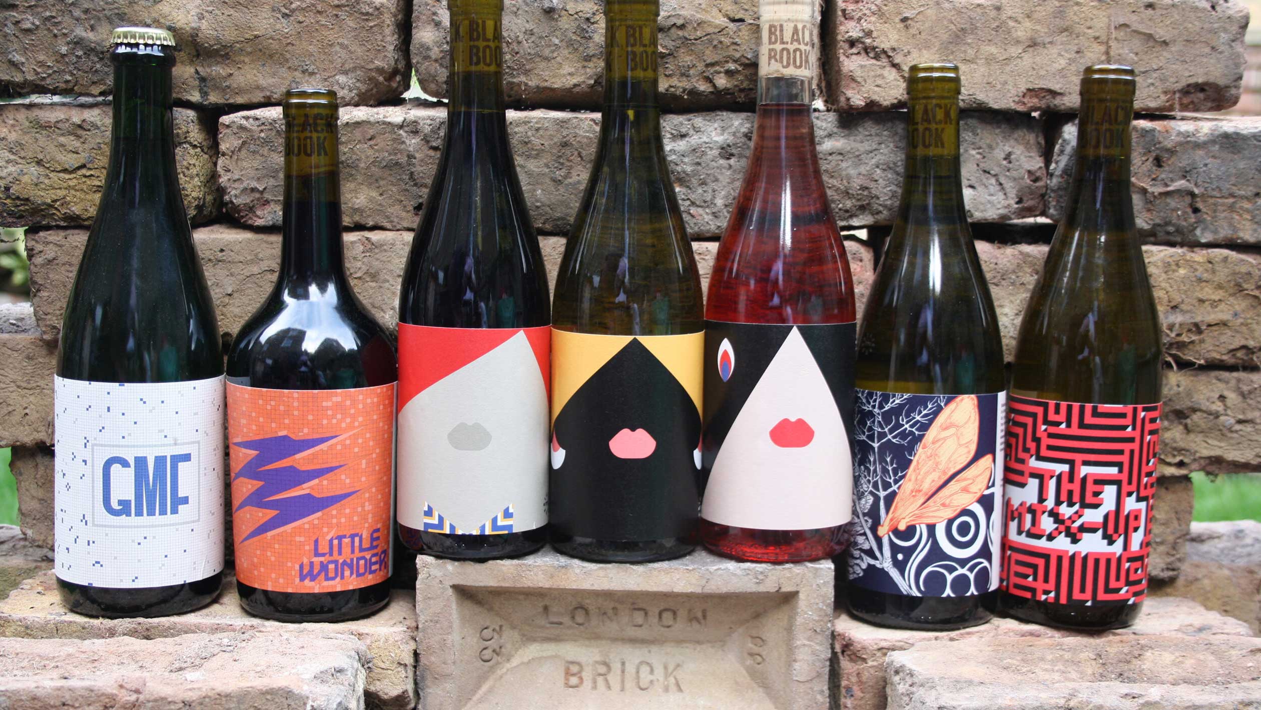 A lineup of Blackbook Winery's still wine varieties