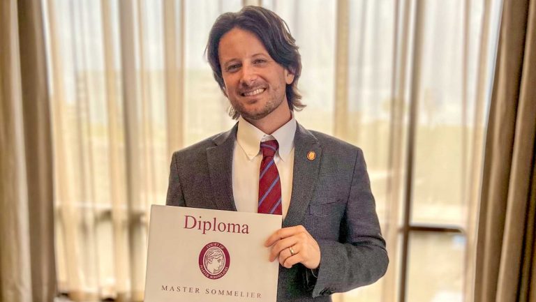 Myles Trapp is the sole graduate of this year's Master Sommelier's Diploma examination program. Photo courtesy of Court of Master Sommeliers America.