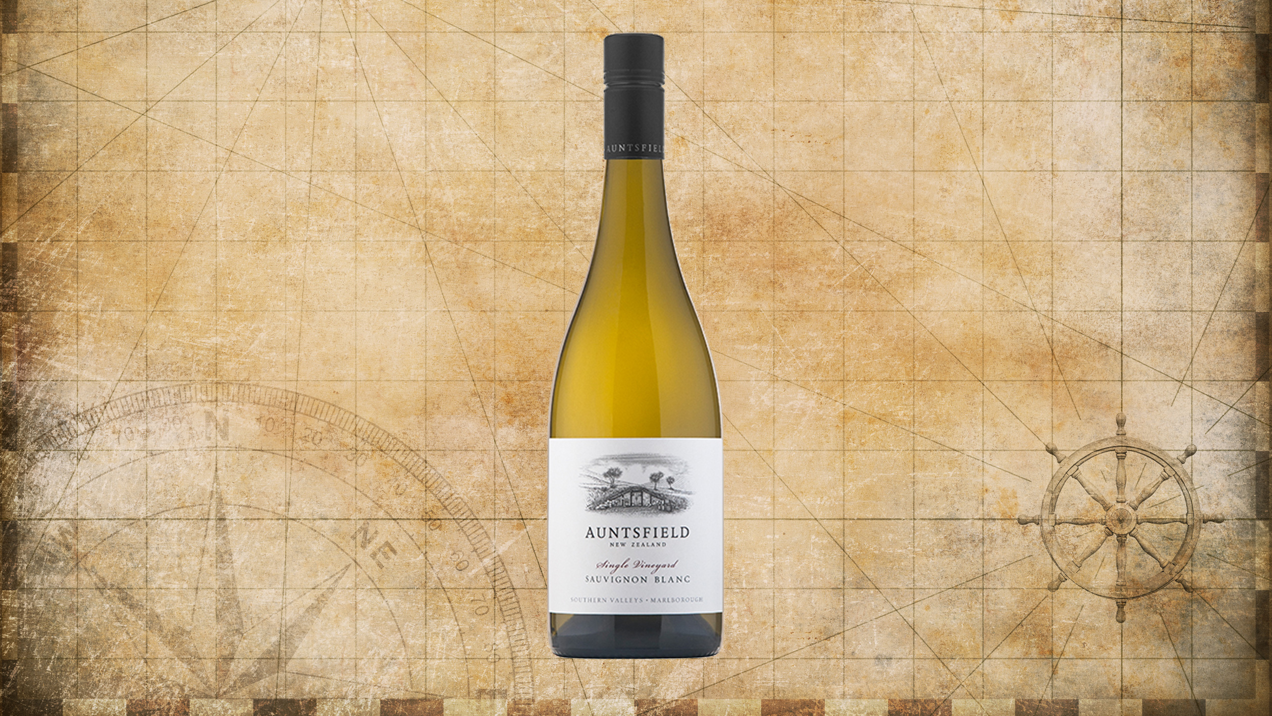 A bottle of Auntsfield Estate Single Vineyard Sauvignon Blanc 2023.