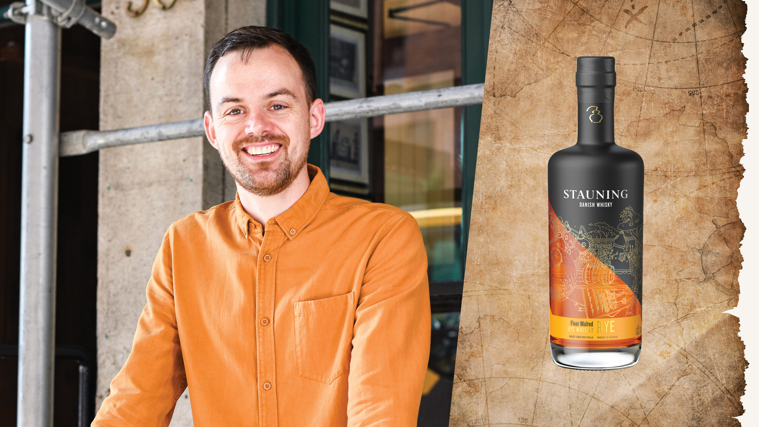 From left to right: Aidan Bowie, the beverage director of The Dead Rabbit and The Irish Exit (photo courtesy of The Dead Rabbit); Stauning Danish Rye Whisky (photo courtesy Stauning Danish Whisky).