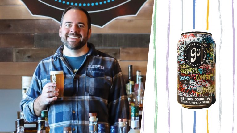 From left to right: Patrick Bisch, the co-owner of The Open Bottle (photo courtesy of Patrick Bisch); Go Brewing The Story Double IPA (photo courtesy of Go Brewing). 