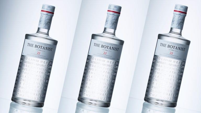A collage of Botanist gin bottles