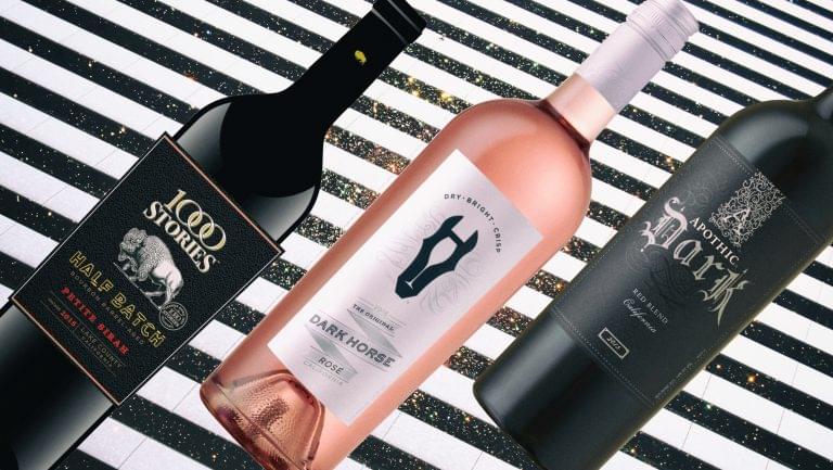 photo illustration of wines on a background