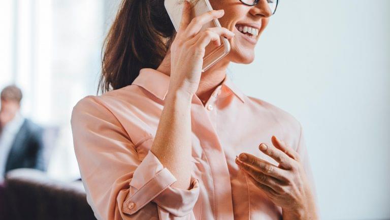 woman speaking on the phone