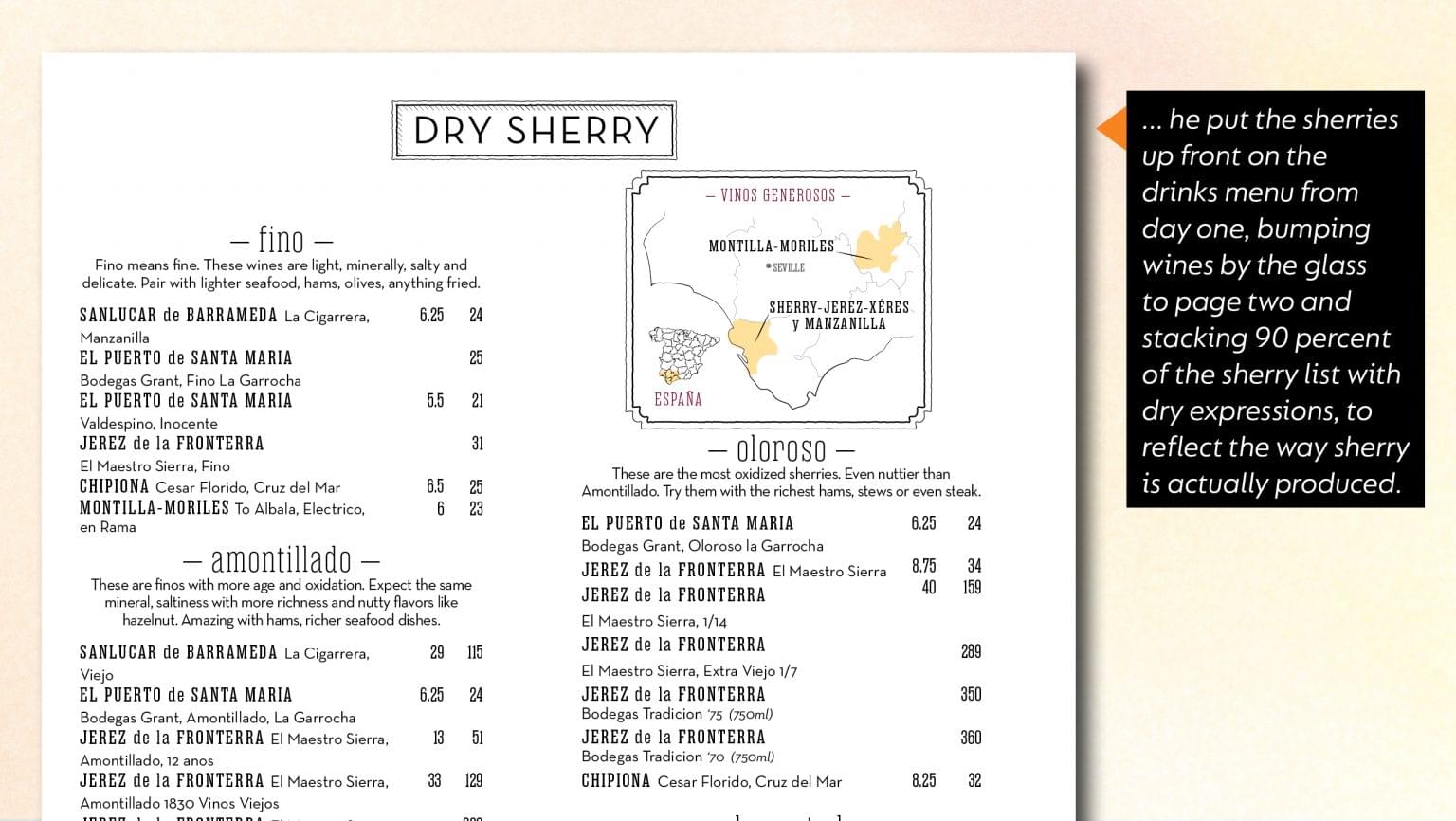 Mateo wine list