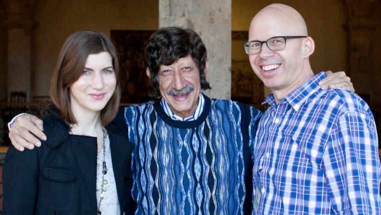 Scarlet Sanschagrin, Patrón's master distiller Francisco Alcaraz, and Grover Sanschagrin.