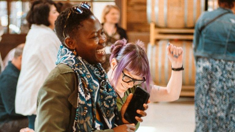 Alice Achayo, the founder of The Wine Linguist, at the 2022 Assemblage Symposium.