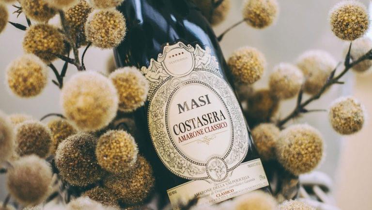 A close up of a bottle of Masi's ‘Costasera’ Amarone della Valpolicella Classico DOCG