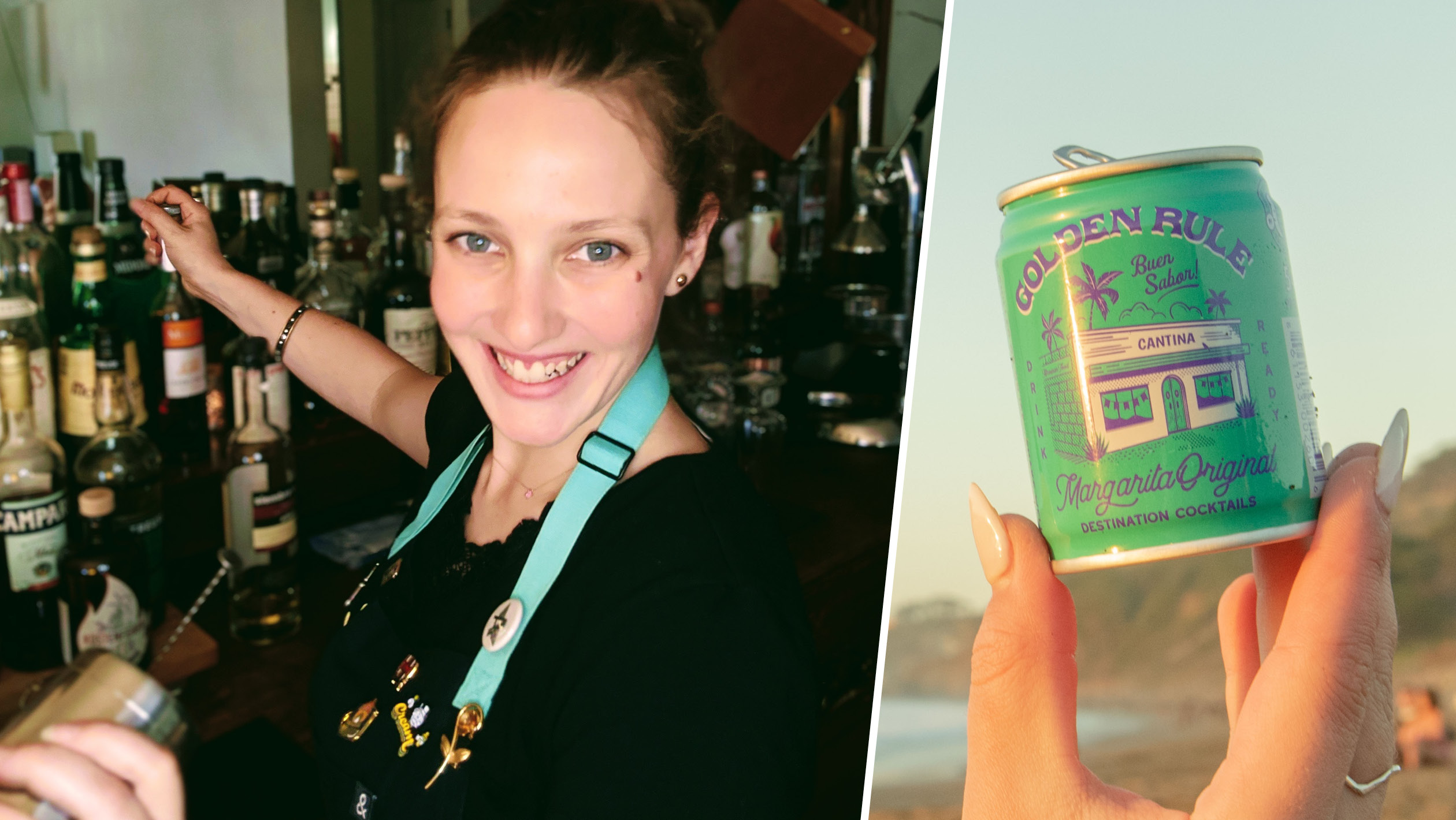 Rachel Malm và hộp cocktail pha sẵn Golden Rule Margarita tươi mát