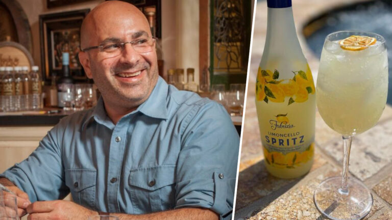 Ryan Maloney với chai Fabrizia Limoncello Spritz, một ready to drink cocktail tiềm năng