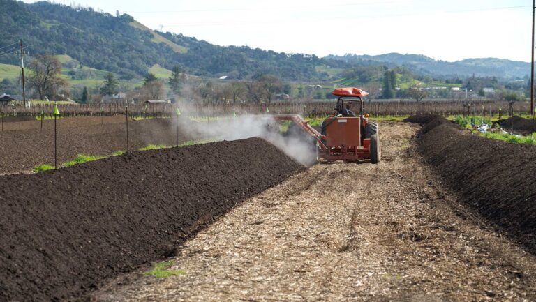 A Jackson Family Vines vineyard is tended.