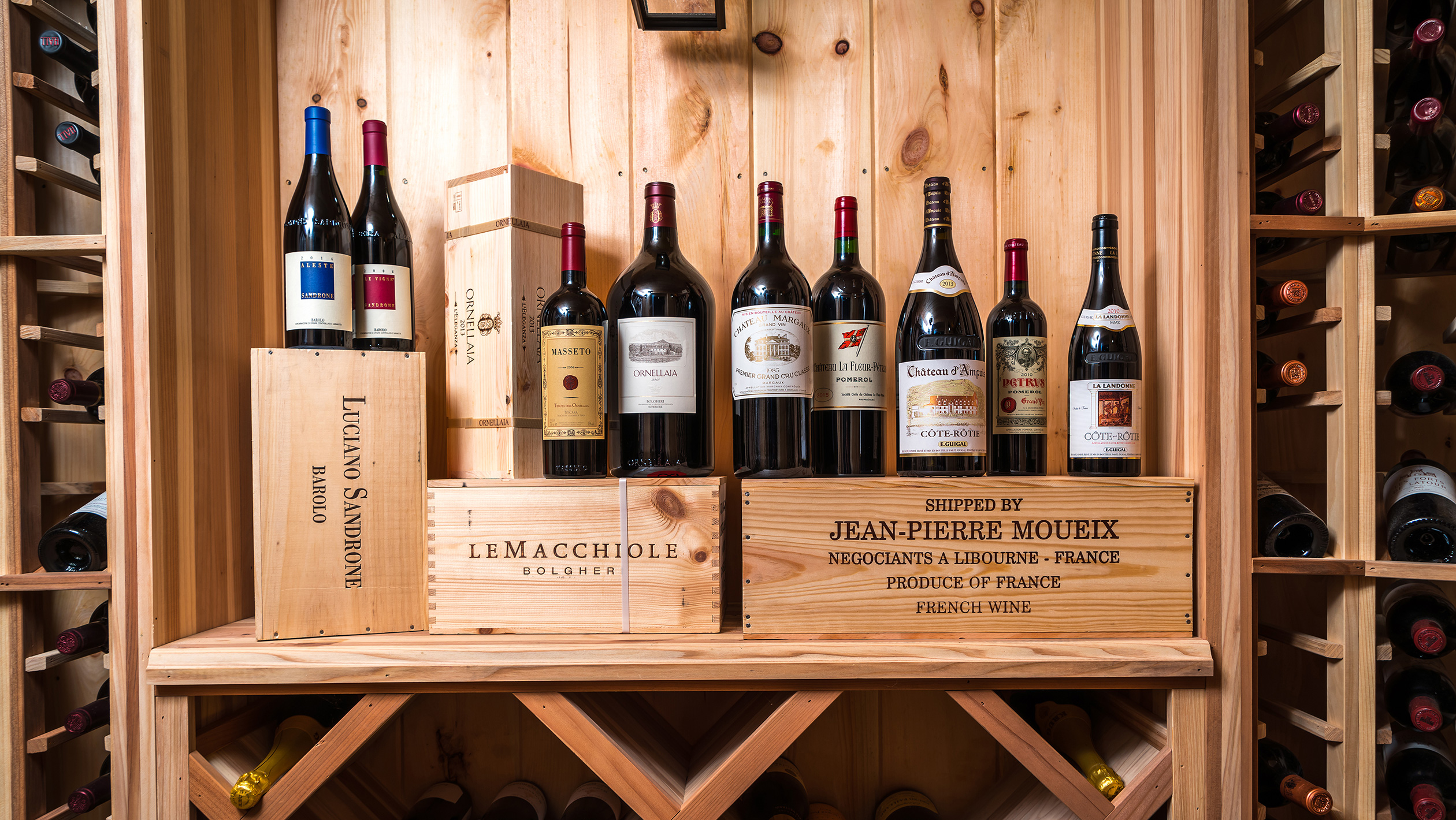 A collection of wine bottles from Vintus's portfolio.