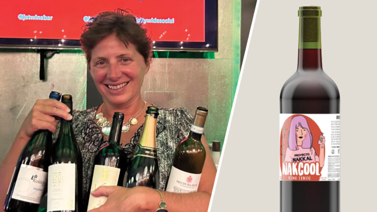 From left to right: Jill Weber, founder and owner, Jet Wine Bar (photo courtesy of Jill Weber); Proyecto Nakkal ‘Nakcool’ Vino Tinto (photo courtesy of Selections de la Vina).