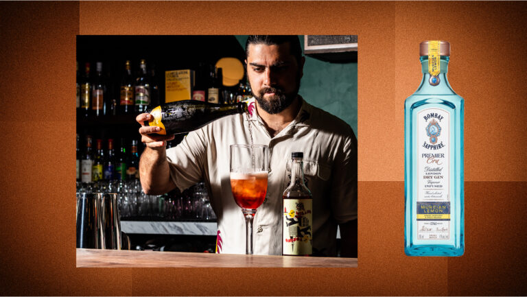 Ricardo Acevedo, the head bartender of ViceVersa (photo courtesy of ViceVersa); Bombay Sapphire Premier Cru Murcian Lemon (photo courtesy of Bombay Sapphire). 