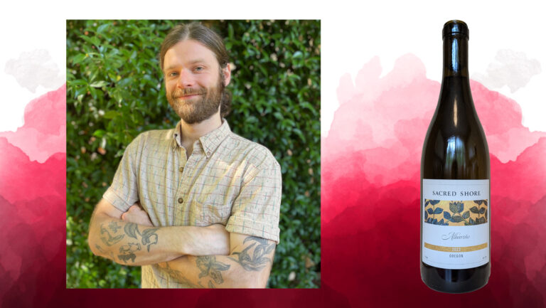 From left to right: Nathan Jeffries, the sommelier at Andina (photo courtesy of Nathan Jeffries); Sacred Shore Albariño (photo courtesy of Sacred Shore Wines).
