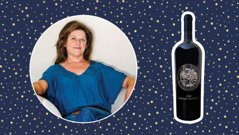 From left to right: Karen Williams, the founder of Acme Fine Wines (photo courtesy of Karen Williams); Oakville Winegrowers Cabernet Sauvignon 2022 (photo courtesy of Oakville Winegrowers). 