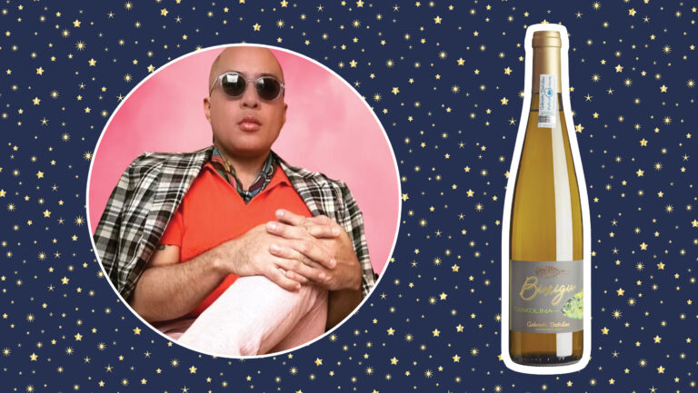 From left to right: Oscar Garcia Moncada, the wine and spirits buyer at 67 Wine (photo courtesy of Oscar Garcia Moncada); Gaintza ‘Bixigu’ Getariako Txakolina 2023 (photo courtesy of Gaintza). 