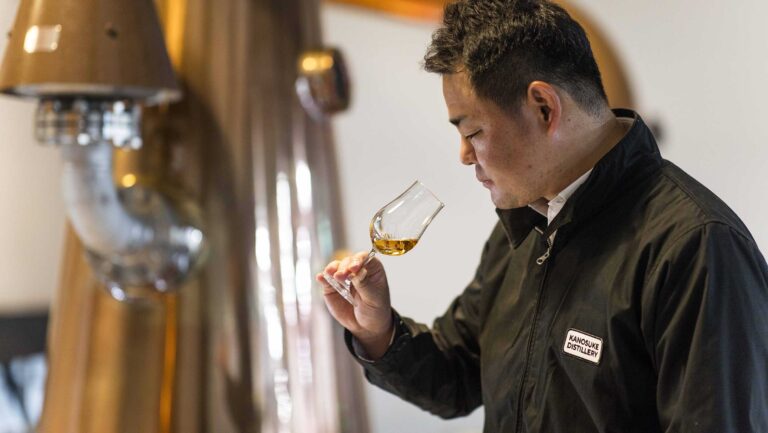 Yoshitsugu Komasa, the founder and master blender of Kanosuke Japanese Whisky, which released its first single malt in 2021. Photo courtesy of Kanosuke Distillery.