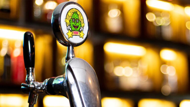 A bar tap for a THC-infused beverage