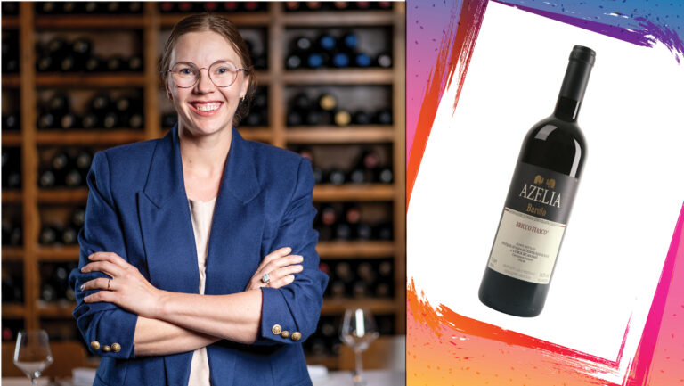 From left to right: Erin Lindstone, the sommelier at Barolo Grill (photo by Joni Schrantz); Azelia ‘Bricco Fiasco’ Barolo (photo courtesy of Skurnik Wines and Spirits).