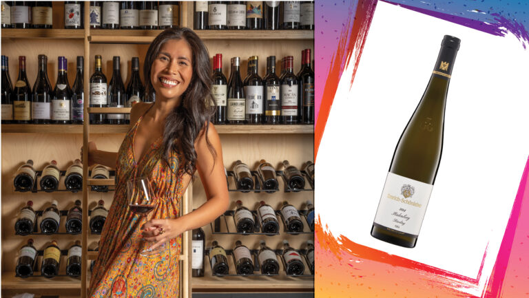 From left to right: Paula de Pano, the owner of Rocks and Acid Wine Shop (photo courtesy of Paula de Pano); Emrich-Schönleber ‘Halenberg’ GG (photo courtesy of Vom Boden).
