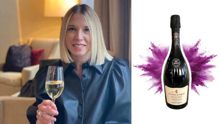 From left to right: Lauren Schaefer, a partner in Mother Pizzeria; Medici Ermete ‘Concerto’ Lambrusco Reggiano 2024 (photos courtesy of Mother Pizzeria).