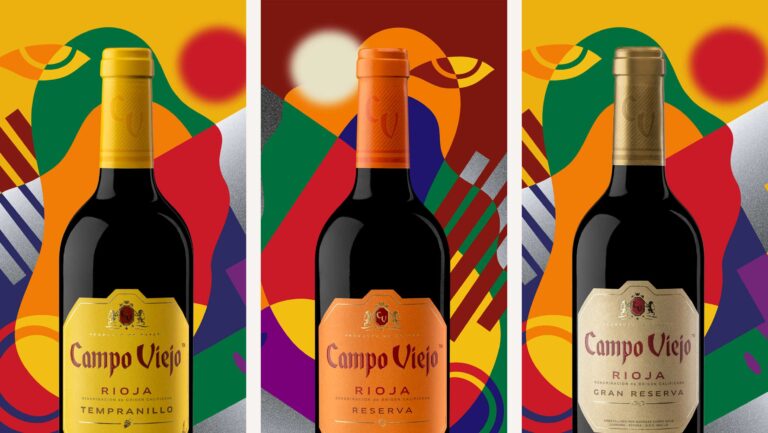 The Campo Viejo lineup: Tempranillo, Rioja Reserva, and Rioja Gran Reserva.