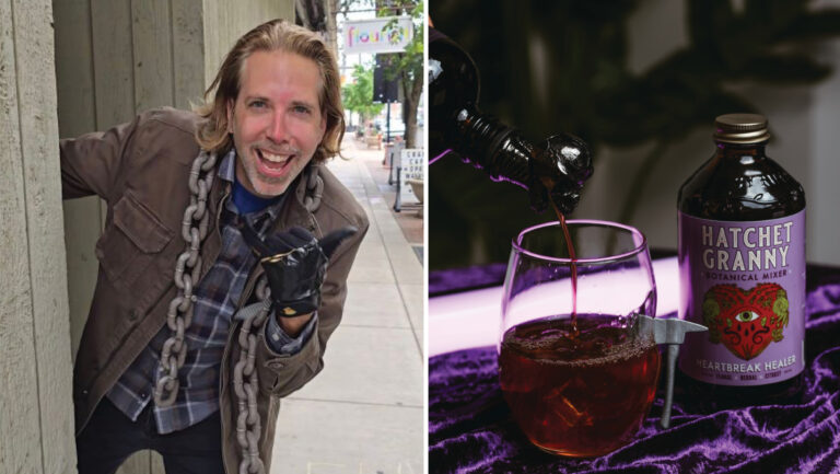 From left to right: Rob Theodorow, the owner of Generation NA (photo courtesy of Rob Theodorow); Hatchet Granny Heartbreak Healer (photo by Strzy).