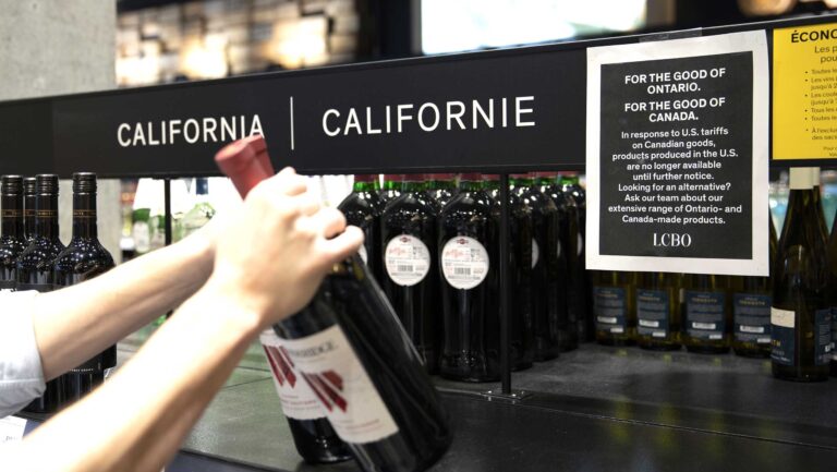 One year on, wines and spirits remain casualties of the U.S.-Canada trade war. Photo courtesy of the Liquor Control Board of Ontario.