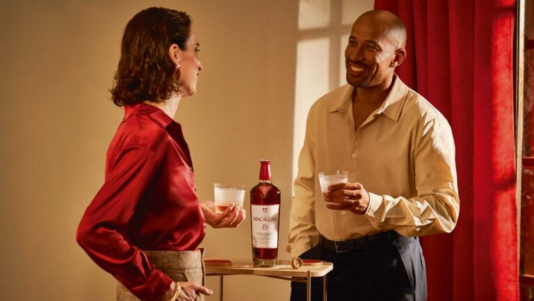 The Macallan has a new look, while the expert evaluation and full maturation in rare sherry-seasoned oak casks from Jerez de la Frontera, Spain, remain consistent. Photo courtesy of The Macallan.