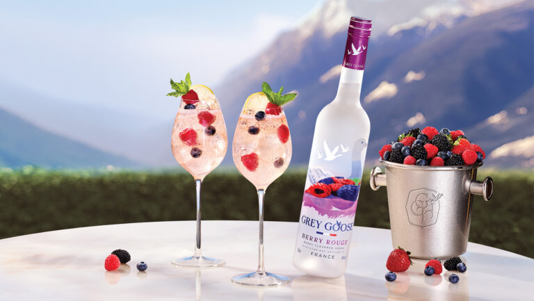 Grey Goose is expanding the cocktail toolkit with Berry Rouge, a premium flavored vodka designed for modern bar programs. Photo courtesy of Grey Goose.
