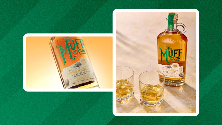 The Muff Liquor Company Irish Whiskey. Photo courtesy of Colangelo Partners.