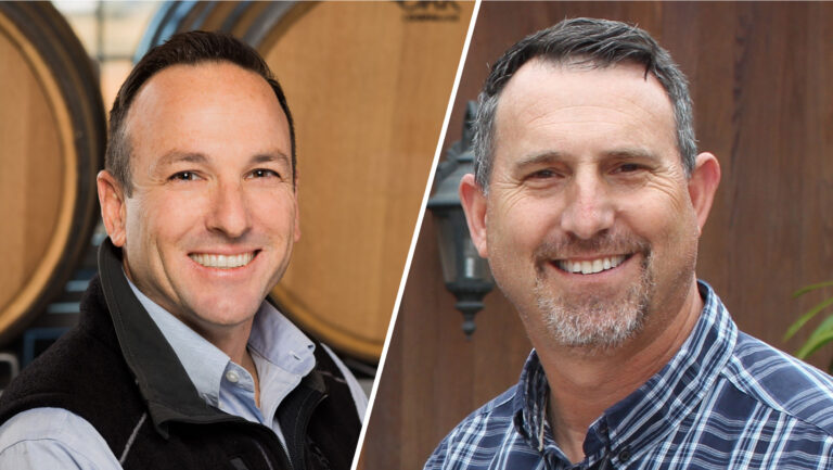 From left to right: Nick Filice and Norm Peters of Silver Oak Cellars.