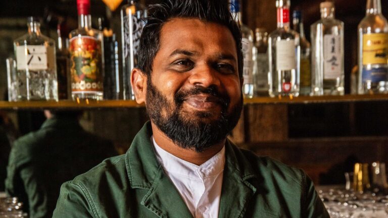 For Akshar Chalwadi, above, the beverage director at Indienne, root vegetables are one of the most food-friendly, readily available, and sustainable options a bar can have in its program. Photo courtesy of Indienne.