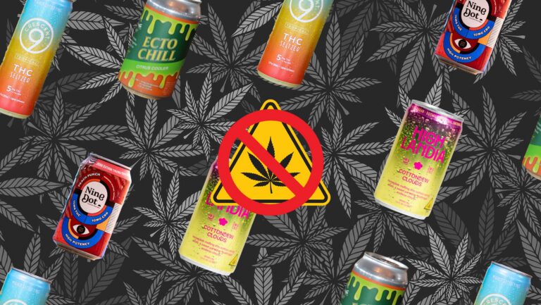 To remain solvent, THC drinks brands are diversifying their product lines, creating micro-dosed drinks, and pivoting into dispensaries. Photo credit: Adobe Stock/SevenFifty Daily staff.