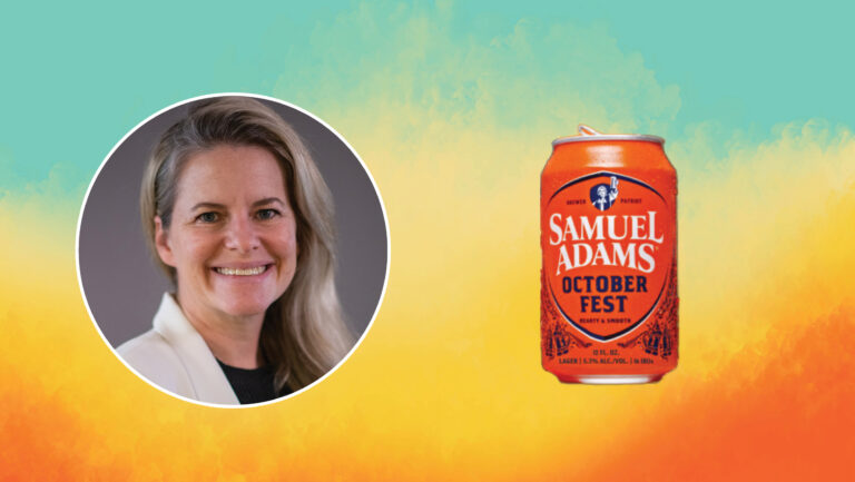 From left to right: Christine O’Connell, the director of beer and hard beverages at Total Wine & More (photo courtesy of Christine O'Connell); Samuel Adams Octoberfest.