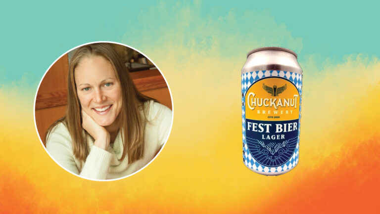 From left to right: Karrie Stewart, the co-owner of TeKu Tavern (photo courtesy of Karrie Stewart); Chuckanut Brewery Fest Bier.