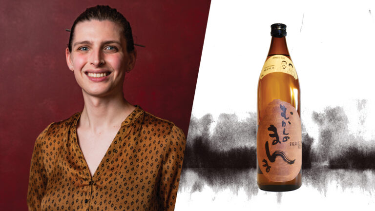From left to right: Jordan Eby, the beverage director for Atsumeru (photo courtesy of Atsumeru); Yamada Shoten ‘Everlasting Roots’ Tokubetsu Junmai (photo courtesy of Vintus).